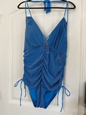 Swimsuits For All Blue Shimmer One-Piece Swimsuit 18 vacay beachy sexy